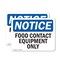 Signmission Food Contact Equipment Only, 10 in W x Rectangle, Plastic OS-2PACK-NS-P-710-L-12818 - alternate 1